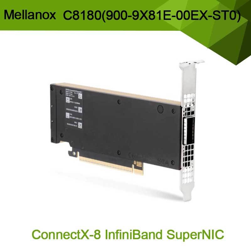 Nvidia Connectx-8 অ্যাডাপ্টার C8180 (900-9X81E-00EX-ST0) সিঙ্গেল-কেজ Osfp ইনফিনিব্যান্ড: 800gbps Xdr Ib