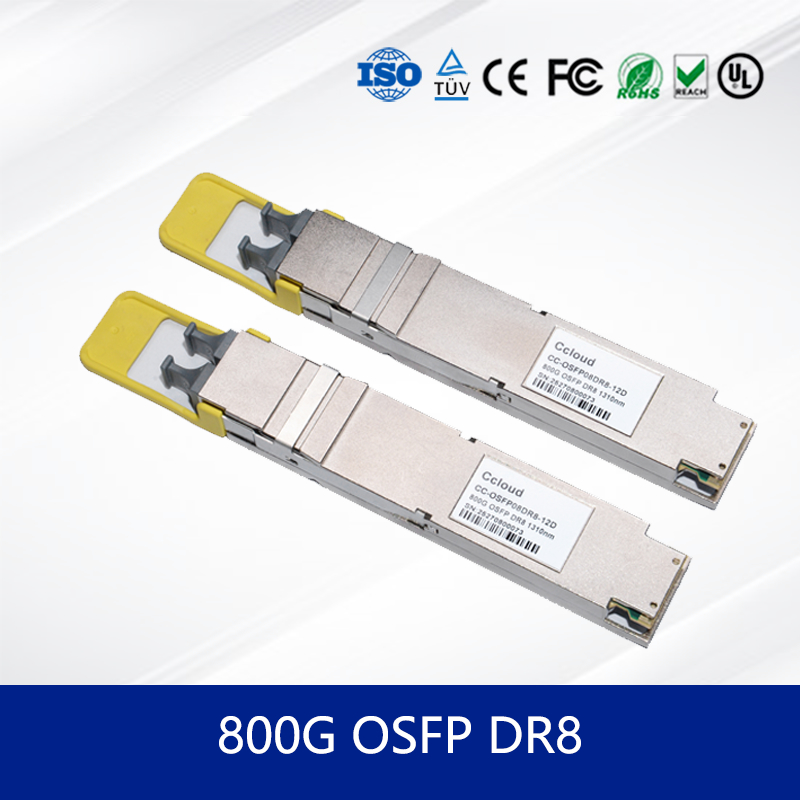 নির্ভরযোগ্য অপটিক্যাল ট্রান্সিভার মডিউল 800G OSFP DR8 উচ্চ-কার্যকারিতা ডেটা ট্রান্সমিশনের জন্য ট্রান্সিভার
