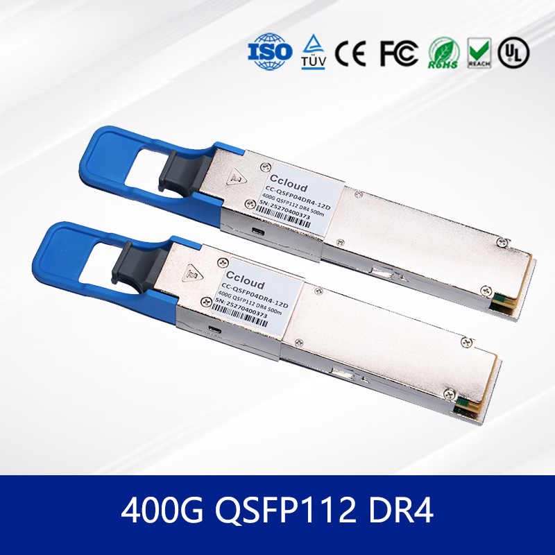 QSFP-DD 400G DR4 হাই পারফরম্যান্স নেটওয়ার্কিংয়ের জন্য একক-মোড, মাল্টি-মোড অপটিক্যাল ট্রান্সিভার মডিউল