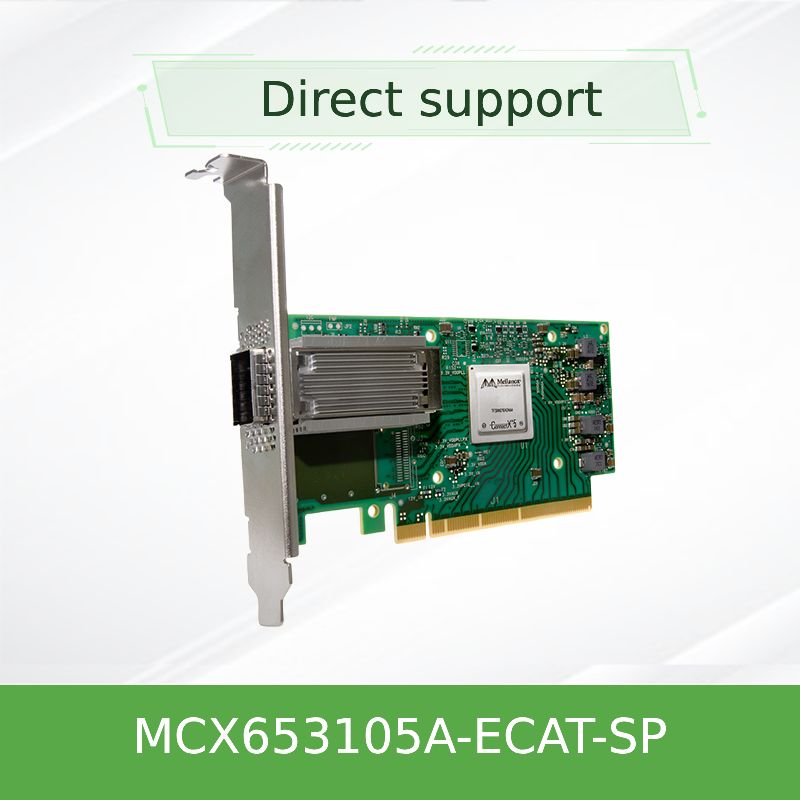Nvidia MCX653105A-Ecat-Sp Connectx6 সিঙ্গেল-পোর্ট OSFP56 EDR 100GB/S Vpi ইনফিনিব্যান্ড নেটওয়ার্ক কার্ড