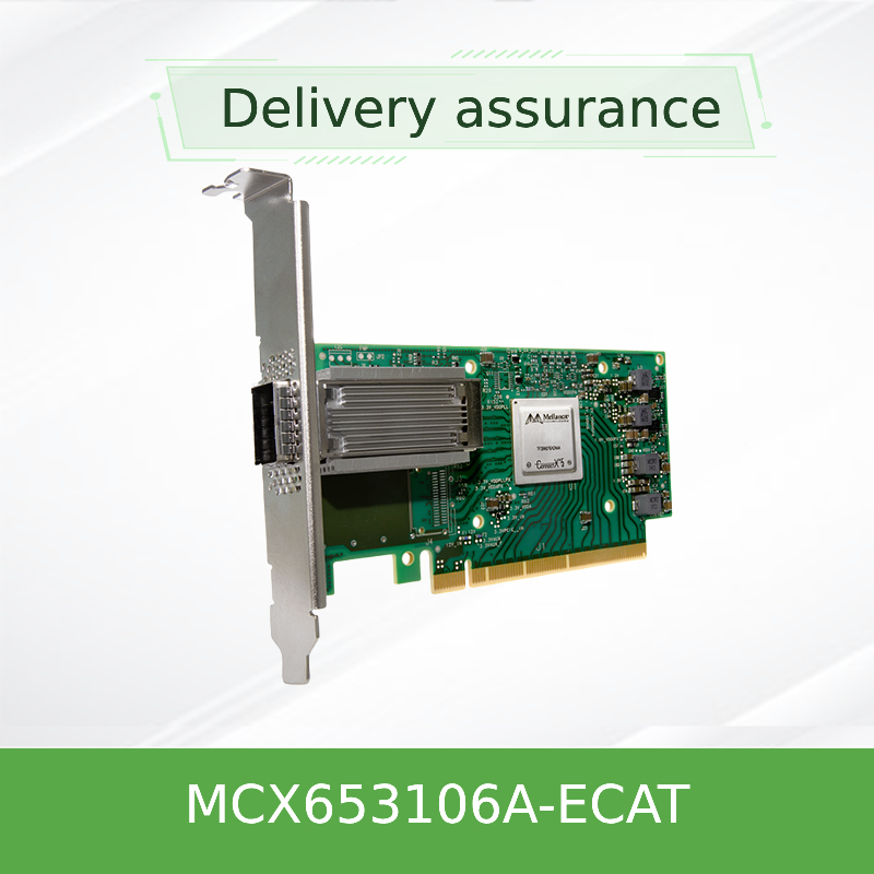 মূল MCX653106A-ECAT সংযোগ X-6 100Gb/S ডুয়াল পোর্ট QSFP56 ইথারনেট অ্যাডাপ্টার