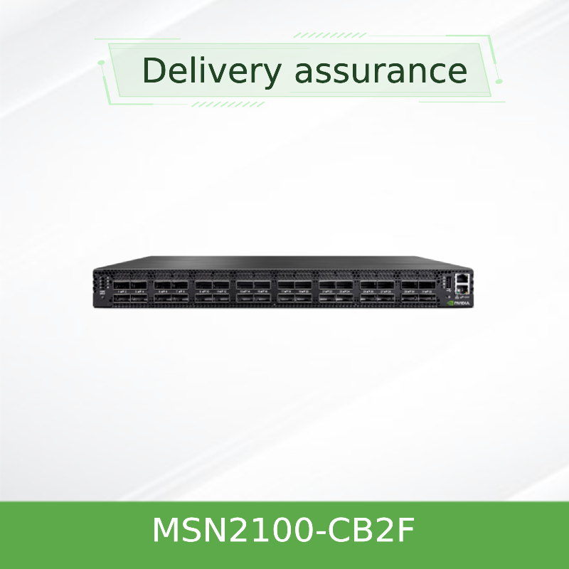 2 কোর শর্ট ডেপথ Mellanox SN2000 স্যুইচ MSN2100-CB2F 100GbE 1U 16 QSFP28 পোর্ট 2 AC PSUs X86