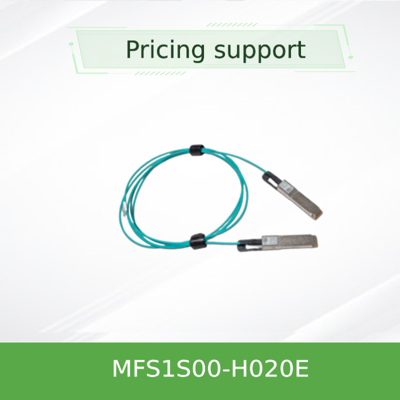 নিম্ন বিলম্ব Mellanox AOC ক্যাবল MFS1S00-H020E স্প্লিটার ক্যাবল ইথারনেট 200GbE থেকে 2x100GbE 20m