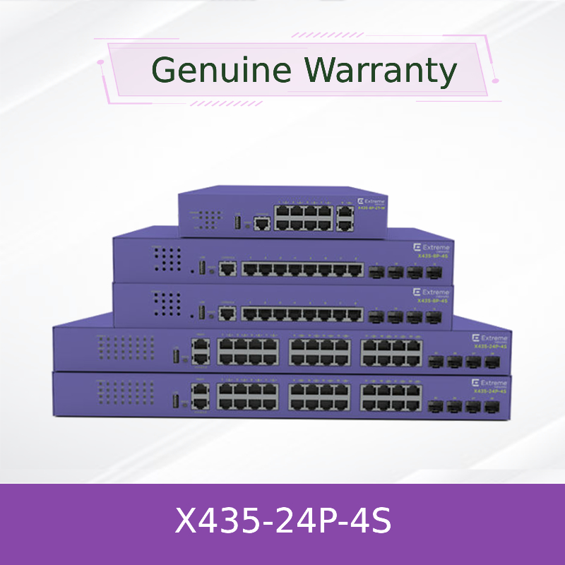 24P এক্সট্রিম নেটওয়ার্ক X435 AVB সুইচ X435 4S 68Gbps 50.6Mpps নতুন এবং মূল