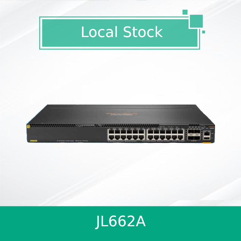 Hpe Aruba Networking Cx 6300m 24-পোর্ট 1gbe ক্লাস 4 Poe এবং 4-পোর্ট SFP56 সুইচ (JL662A)