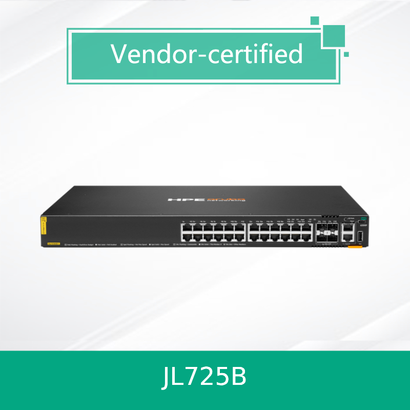 100% আসল পণ্য Hpe Aruba Networking Cx 6200f 24G Class-4 Poe 4SFP+ 370W Switch (JL725B)
