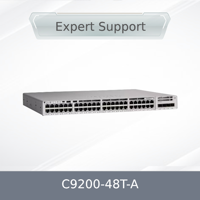আসল নতুন C9200-48t-a 9200 সিরিজ এন্টারপ্রাইজ সুইচ 48 পোর্টস-এর সাথে 10/100/1000Mbps