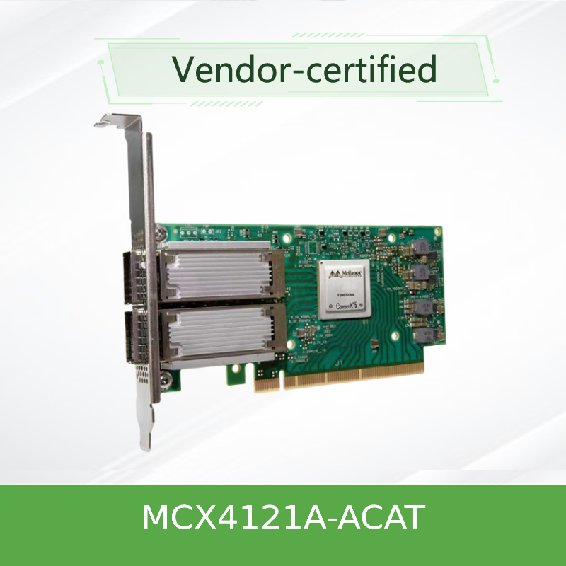 Mellanox ConnectX-4 Lx EN MCX4121A-ACAT ডুয়াল পোর্ট 25GbE SFP28 নেটওয়ার্ক ইন্টারফেস কার্ড RDMA এবং RoCE সমর্থন সহ