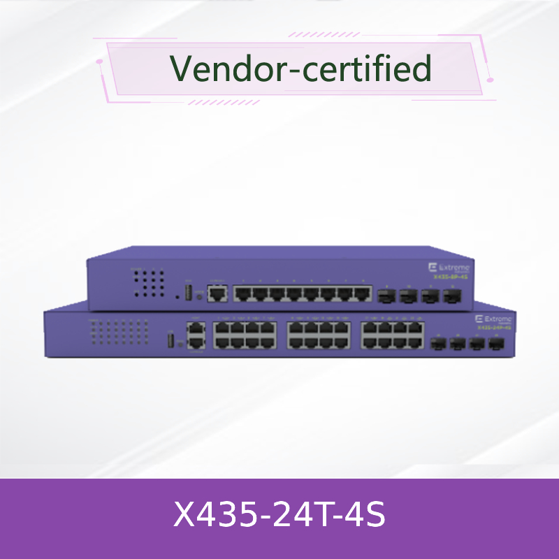 এক্সট্রিম নেটওয়ার্কস X435-24T-4S 24-পোর্ট গিগাবিট ইথারনেট সুইচ, ৪টি SFP আপলিঙ্ক সহ